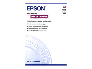 Epson Papper Photo Quality A3 100-ark 102G 