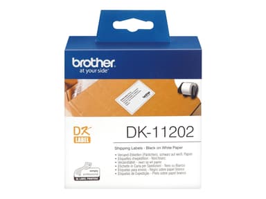 Brother Etikett Papper 62x100mm Svart/Vit 