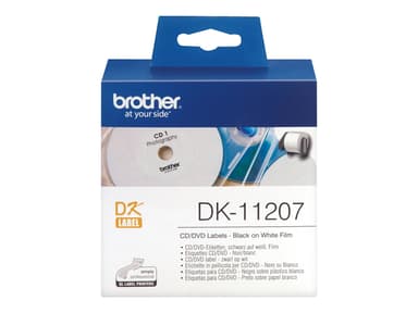 Brother CD/DVD-etiketter Papper 58mm Svart/Vit 