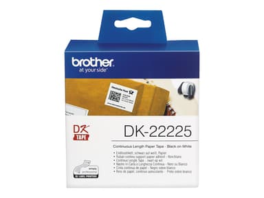 Brother Tape Papper 38mm x 30.5m Svart/Vit 