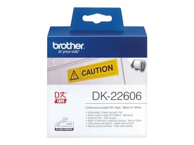 Brother Tape Width Plastic Svart/Gul 62mm X 15.24m 