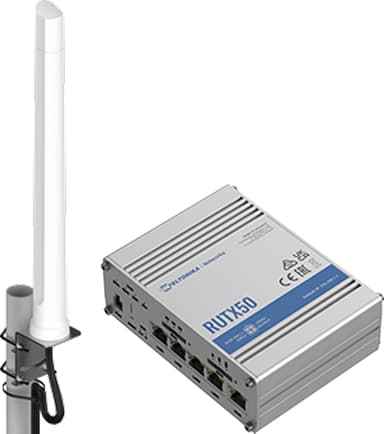 Teltonika RUTX50 router + Poynting OMNI-214 antenna 