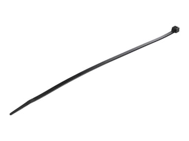 Startech .com 10"(25cm) Cable Ties, 1/8"(4mm) wide, 2-5/8"(68mm) Bundle Diameter, 50lb(22kg) Tensile Strength, Nylon Self Locking Zip Ties w/ Curved Tip, 94V-2/UL Listed, 100 Pack, Black 
