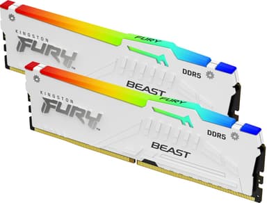 Kingston Fury Beast 64Gb 2Kit Ddr5 5600 Cl40 RGB XMP White 64GB 5600MHz CL40 DDR5 SDRAM DIMM 288 nastaa