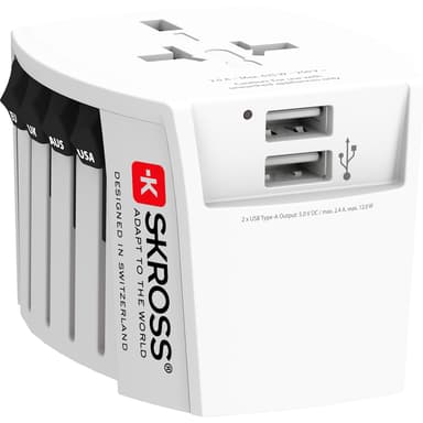 Skross World Adapter Muv USB (2,4A) White 