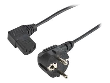 Prokord Power Cord PC Power C13 Output 5.0M Angled Black 5m Power CEE 7/7 Hann Power IEC 60320 C13