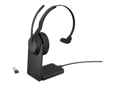 Jabra Evolve2 55 Kuuloke + mikrofoni USB-C Bluetooth-sovitin Optimoitu MS Teamsille Mono Musta