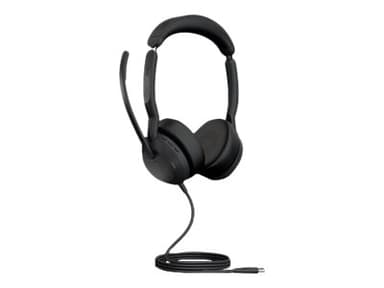 Jabra Evolve2 50 - (Löytötuote luokka 2) Kuuloke + mikrofoni USB-C Alcatel-Lucent -sertifioitu Amazon Chime -sertifioitu Avaya-sertifioitu Cisco Webex Certified Microsoft Teamsille Unify-sertifioitu Zoom Stereo Musta