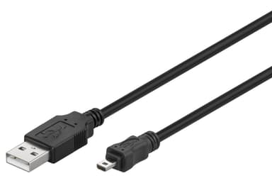 Microconnect USB 2.0 1.8m USB A Mini-USB B Musta