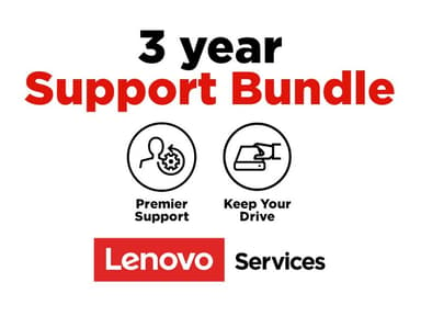 Lenovo Onsite + Keep Your Drive + Premier Support - laajennettu palvelusopimus - 3 vuotta - on-site 