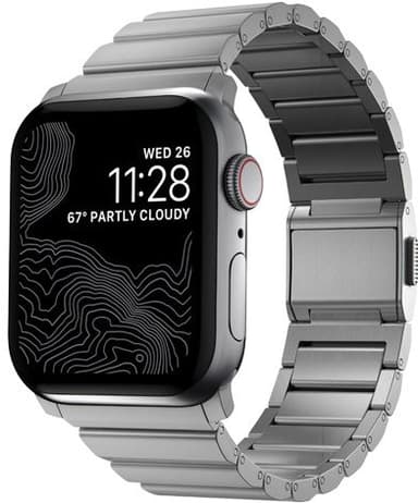 Nomad Apple Watch Titanium Band 45mm/44mm/42mm Silver - (Löytötuote luokka 2) 