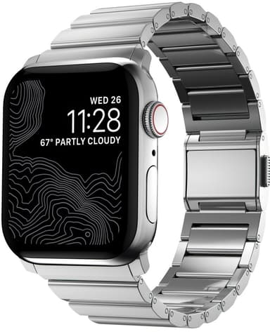 Nomad Apple Watch Steel Band 45mm/44mm/42mm Silver 