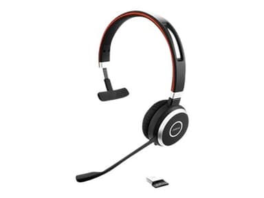Jabra Evolve 65 SE MS Stand - (Löytötuote luokka 2) Kuuloke + mikrofoni USB-A USB-A Bluetooth-sovittimen kautta Optimoitu Microsoft Teamsille 