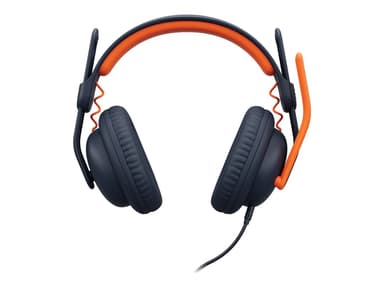 Logitech Zone Learn Over-Ear Wired Headset for Learners, 3.5mm AUX Kuulokkeet 3,5 mm jakkiliitin Musta Oranssi