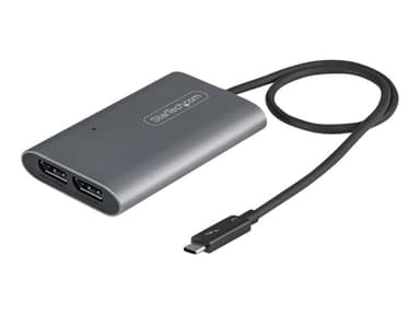 Startech .com Thunderbolt 3 till Dual DisplayPort-adapter DP 1.4 24 pin USB-C Hane 20-stifts DisplayPort Hona