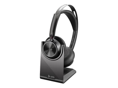 Poly Voyager Focus 2 UC MS Teams - (Löytötuote luokka 2) Kuuloke + mikrofoni USB-A Bluetooth-sovittimen kautta Musta 