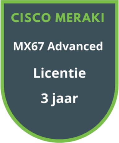 Cisco Meraki Mx67 Adv Security Lic & Supp 3Y 