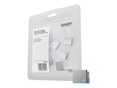 Lindy USB Port Blocker Blå 10-pack utan nyckel 