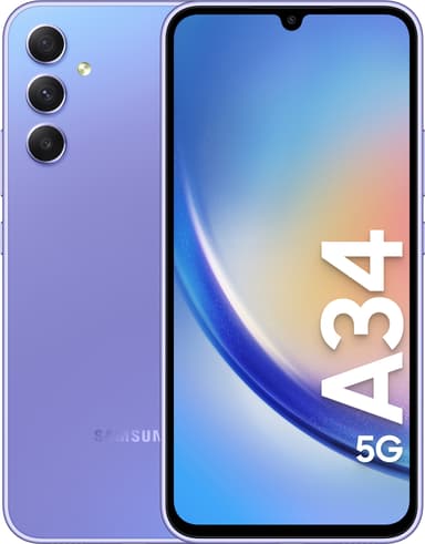 Samsung Galaxy A34 5G 128GB Kaksois-SIM Vaalea violetti