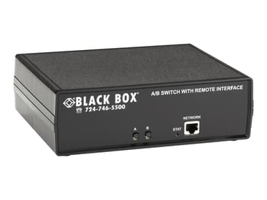 Black Box CAT6 A/B Switch - Layer 1 RJ45 Remote Controlled Ethernet RS232 