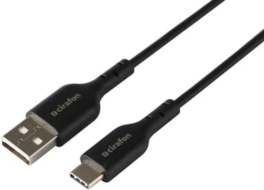 Cirafon Sync/charge Cable AM To Cm  0.15M - Black 0.15m 4 nastan USB- A Uros 24 pin USB-C Uros