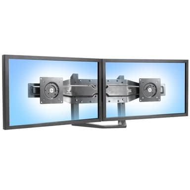 Ergotron Dual Monitor Arm With Pivot Black 