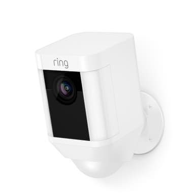 Ring Spotlight Kamera Med Batteri Hvit 