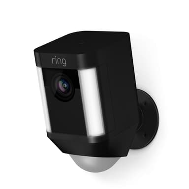 Ring Spotlight Kamera, jossa on akku, Musta 