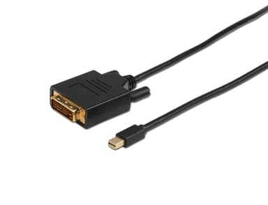 Prokord Mini Displayport To DVI-D Singel Link 1.0m Black 1m DisplayPort Mini Male DVI-D Dual Link Male