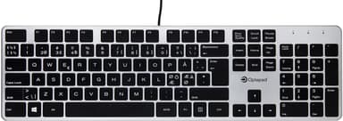 Optapad Keyboard Kabling Nordisk Sølv 