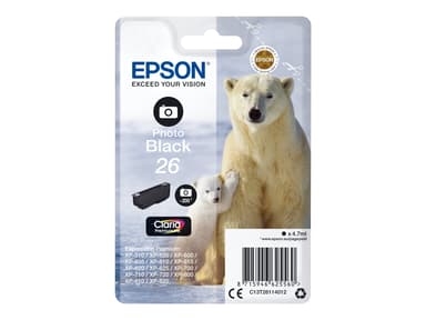 Epson Muste Kuva Musta 26 Claria Premium 
