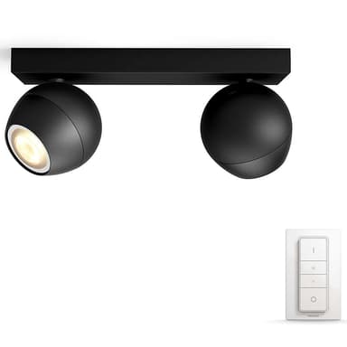 Philips Hue Buckram White Ambiance 2X5,5W, Musta 
