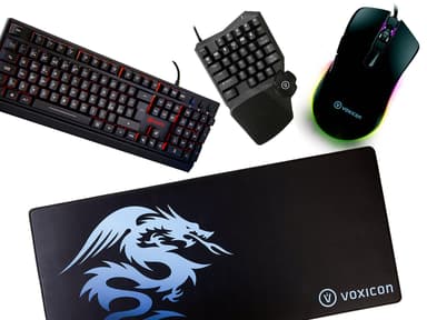 Voxicon Gaming Kit Professional Kabelansluten Nordisk Tangentbord