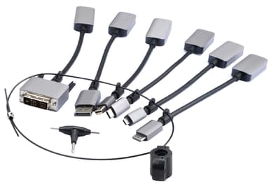 Prokord Video Adapter Kit Premium All+USB DisplayPort DisplayPort Mini DVI-D HDMI Micro HDMI Mini USB-C Uros HDMI Naaras Musta