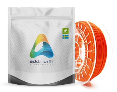 Addnorth PETG – 1,75 mm – 750 g – läpinäkyvä oranssi 
