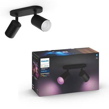 Philips Hue Fugato White/Color 2x5,7W Black 