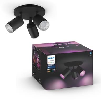 Philips Hue Fugato White/Color 3x5,7W Svart 