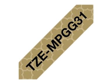 Brother Tape 12mm TZe-MPGG31 Musta/Kultainen L�pin�kyv� 