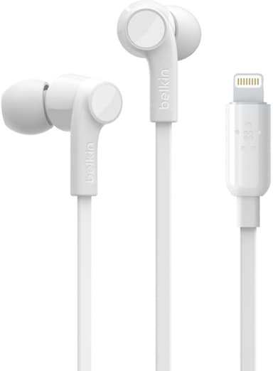 Belkin Earphones Lightning With Mic In-ear Øreproptelefoner Lightning Stereo