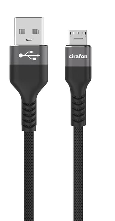 Cirafon Micro USB-kaapeli 1m USB A Micro-USB B Musta
