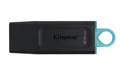 Kingston Datatraveler Exodia 64GB USB A-tyyppi Musta, Turkoosi