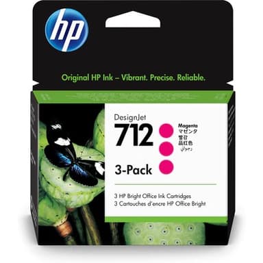 HP Blekk Magenta 712 29ml 3-Pack 
