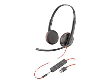 Poly Poly Blackwire C3225 3,5 mm jakk USB-A Stereo Svart 