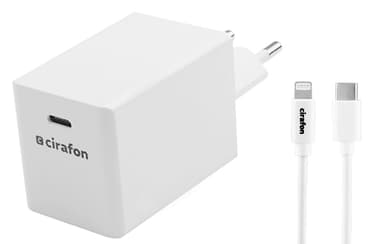 Cirafon Charger 60W Gan + cm To Lightning Cable 1.2m 