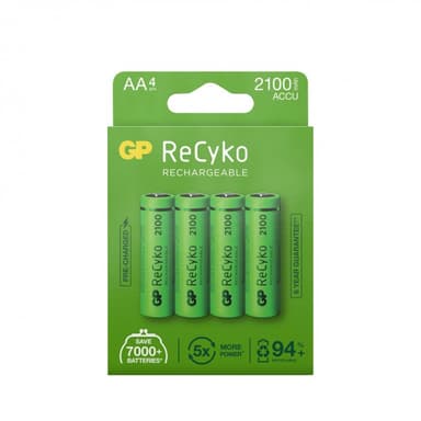 GP Batteri ReCyko 4kpl AA 2100mAh Ladattavaa akkua 