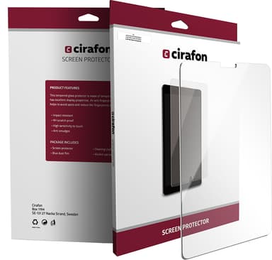 Cirafon Glass Plus iPad Air 10.9" iPad Air 10.9" (5th gen) iPad Pro 11" (1st gen) iPad Pro 11" (2nd gen) iPad Pro 11" (3rd gen) iPad Pro 11" (4th gen)