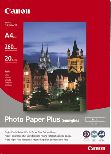 Canon Papir Photo Semi Glossy Sg-201 A4 20-ark 260G 