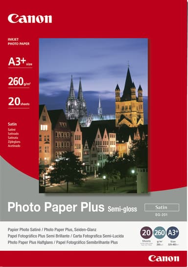 Canon Papir Photo+ Semi Glossy SG-201 A3+ 20-Ark 260g 