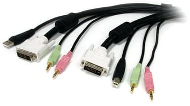 Startech 4-in-1 USB DVI KVM Cable with Audio and Microphone 