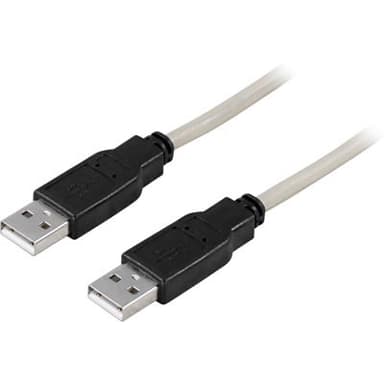 Deltaco USB 2.0 Type A-A Male-Male 1.0m 0.5m USB A USB A Harmaa